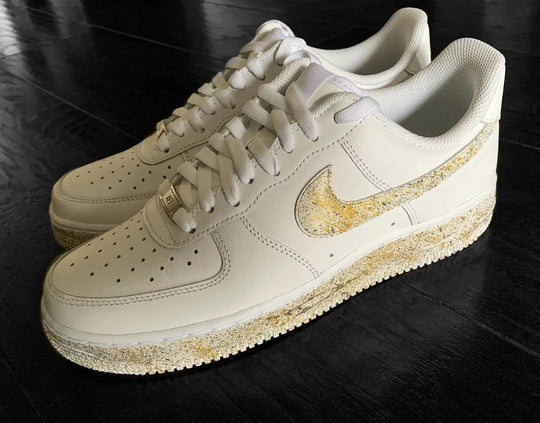 Custom Air Force 1 Gold Speckled Design