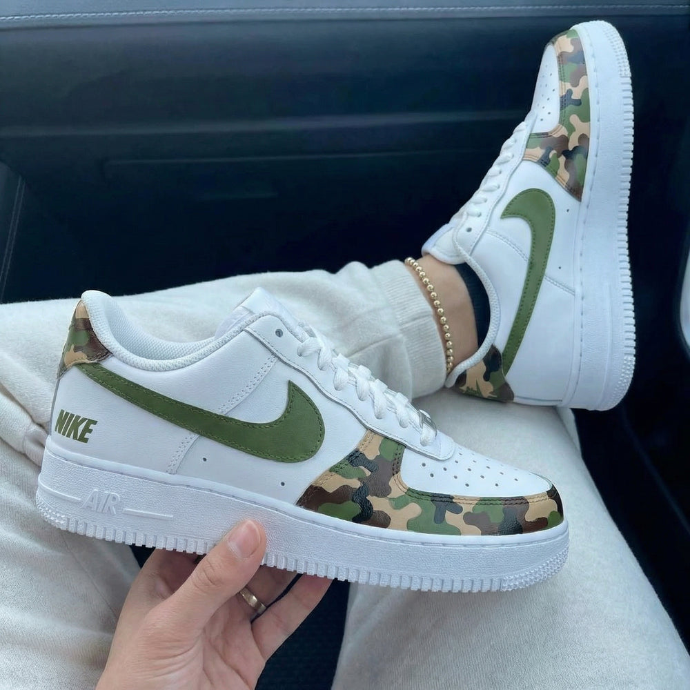 Custom Air Force 1 Green Camo