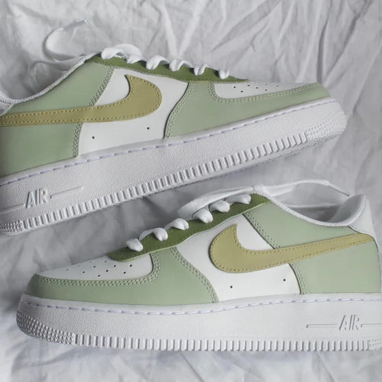 Custom Air Force 1 Green Olive Design