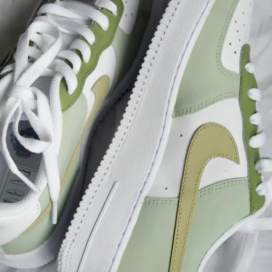 Custom Air Force 1 Green Olive Design