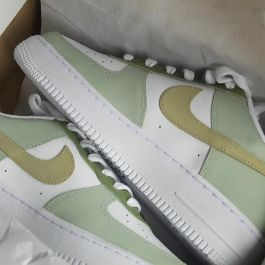 Custom Air Force 1 Green Olive Design