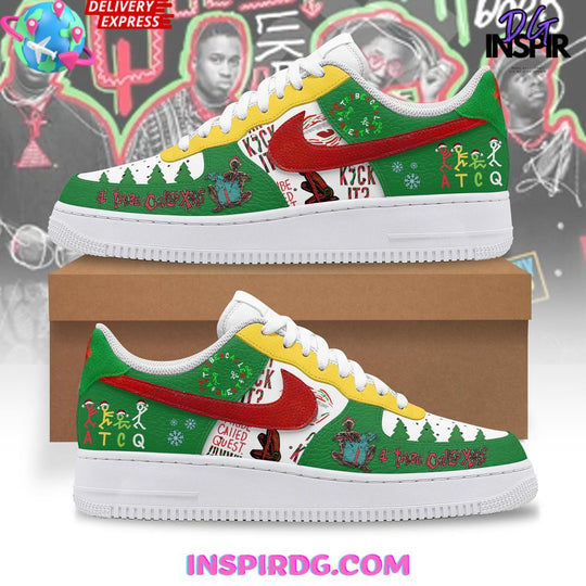 Custom Air Force 1 Green Yellow Red With Graffiti Patterns