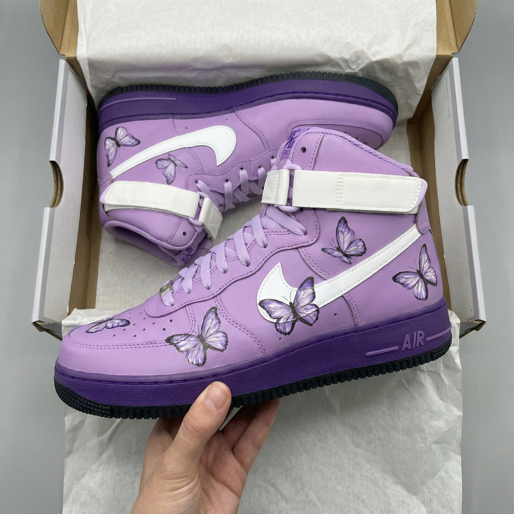 Custom Air Force 1 Lavender Butterflies