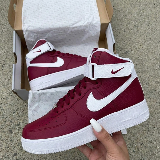 Custom Air Force 1 Maroon White