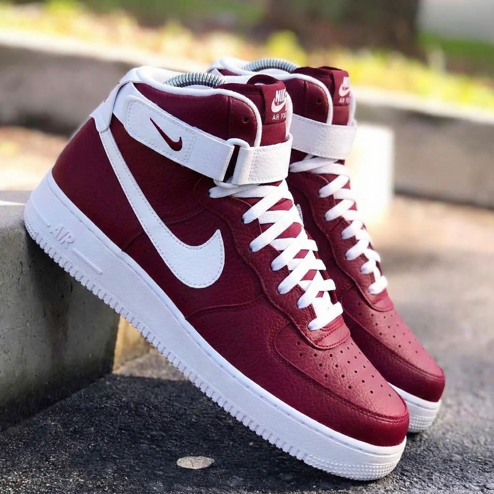 Custom Air Force 1 Maroon White