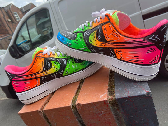 Custom Air Force 1 Multicolor Graffiti Design