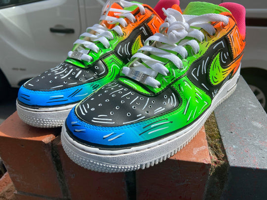 Custom Air Force 1 Multicolor Graffiti Design