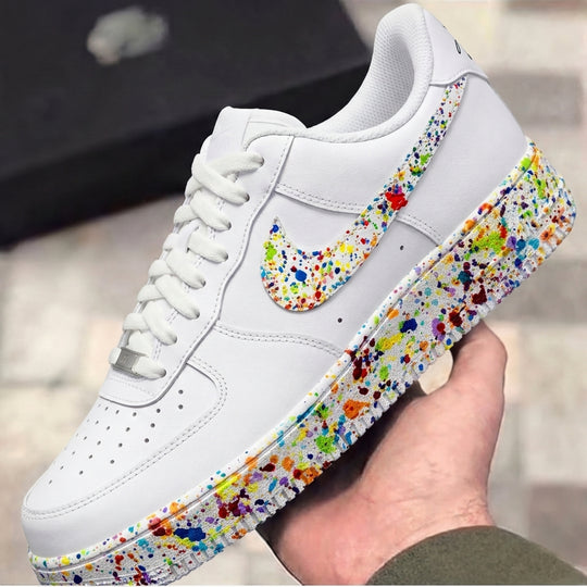 Custom Air Force 1 Multicolor Paint Splatter