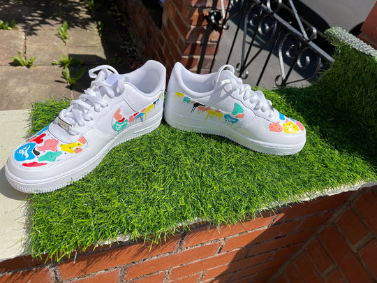 Custom Air Force 1 Multicolor Paint - Splatter Design