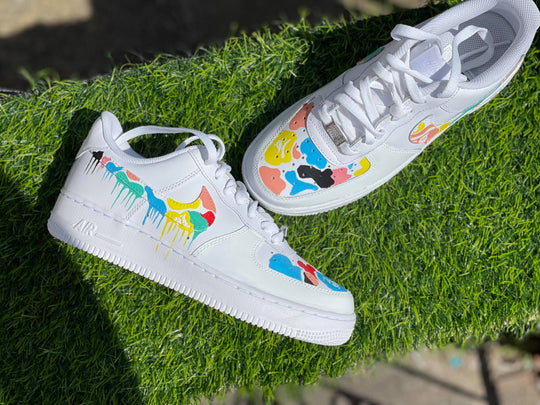 Custom Air Force 1 Multicolor Paint - Splatter Design