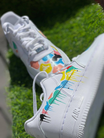 Custom Air Force 1 Multicolor Paint - Splatter Design