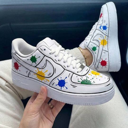 Custom Air Force 1 Multicolor Splash Pattern