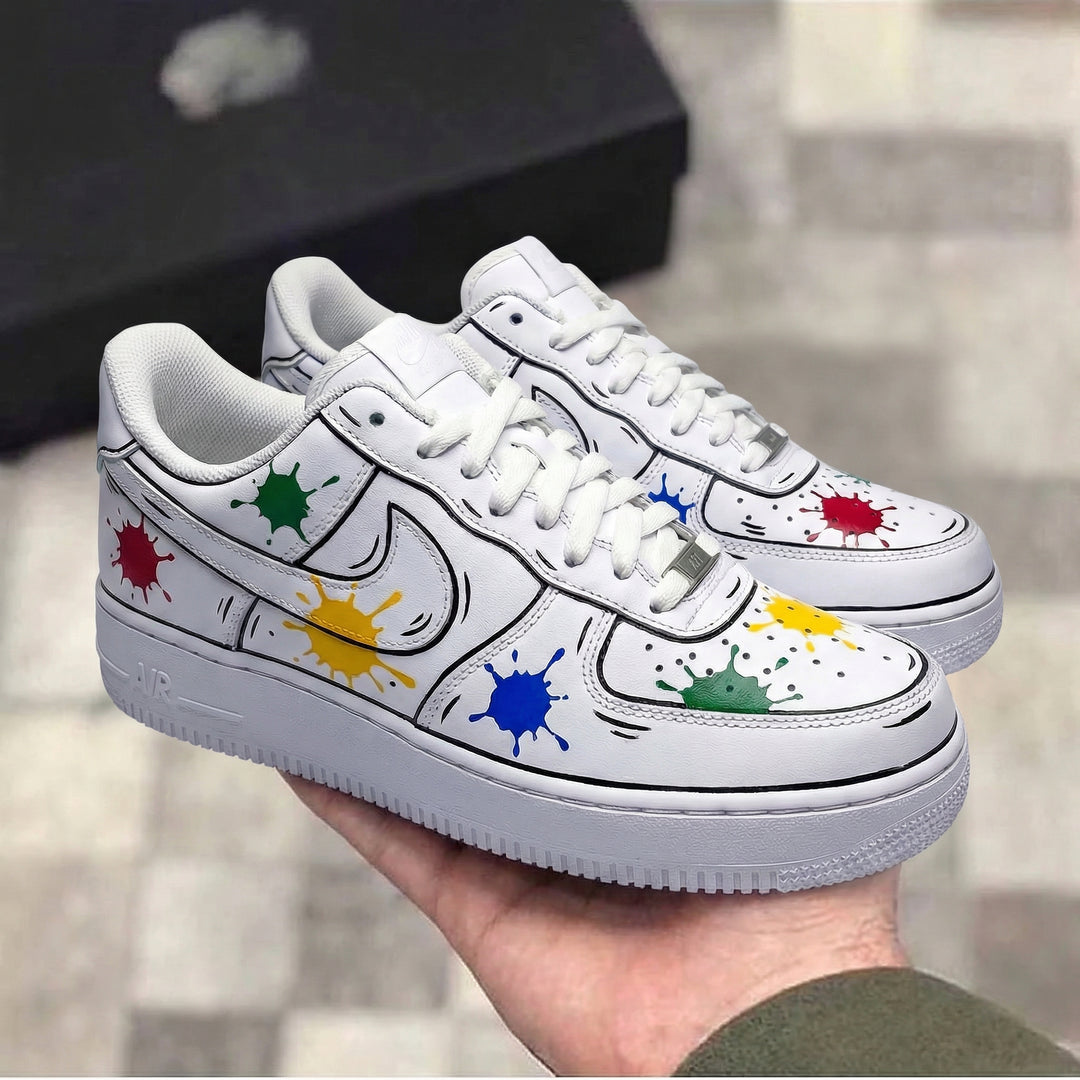 Custom Air Force 1 Multicolor Splash Pattern