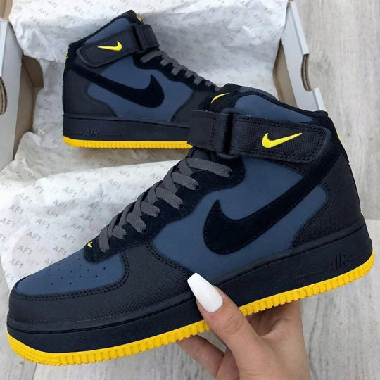 Custom Air Force 1 Navy Black Yellow Sole