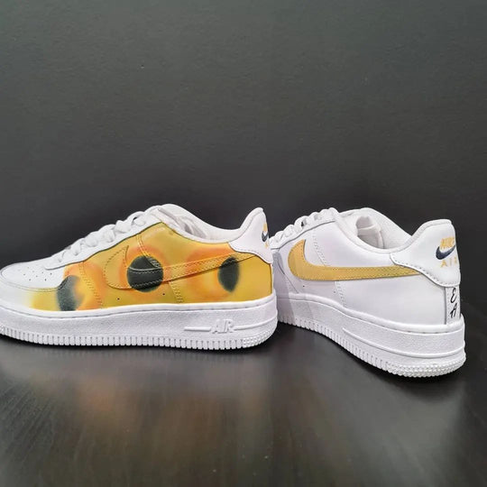 Custom Air Force 1 Navy Yellow Moon and Planet Design