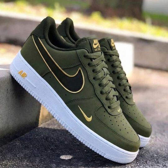 Custom Air Force 1 Olive Gold Trim