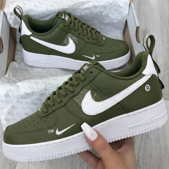 Custom Air Force 1 Olive White Design