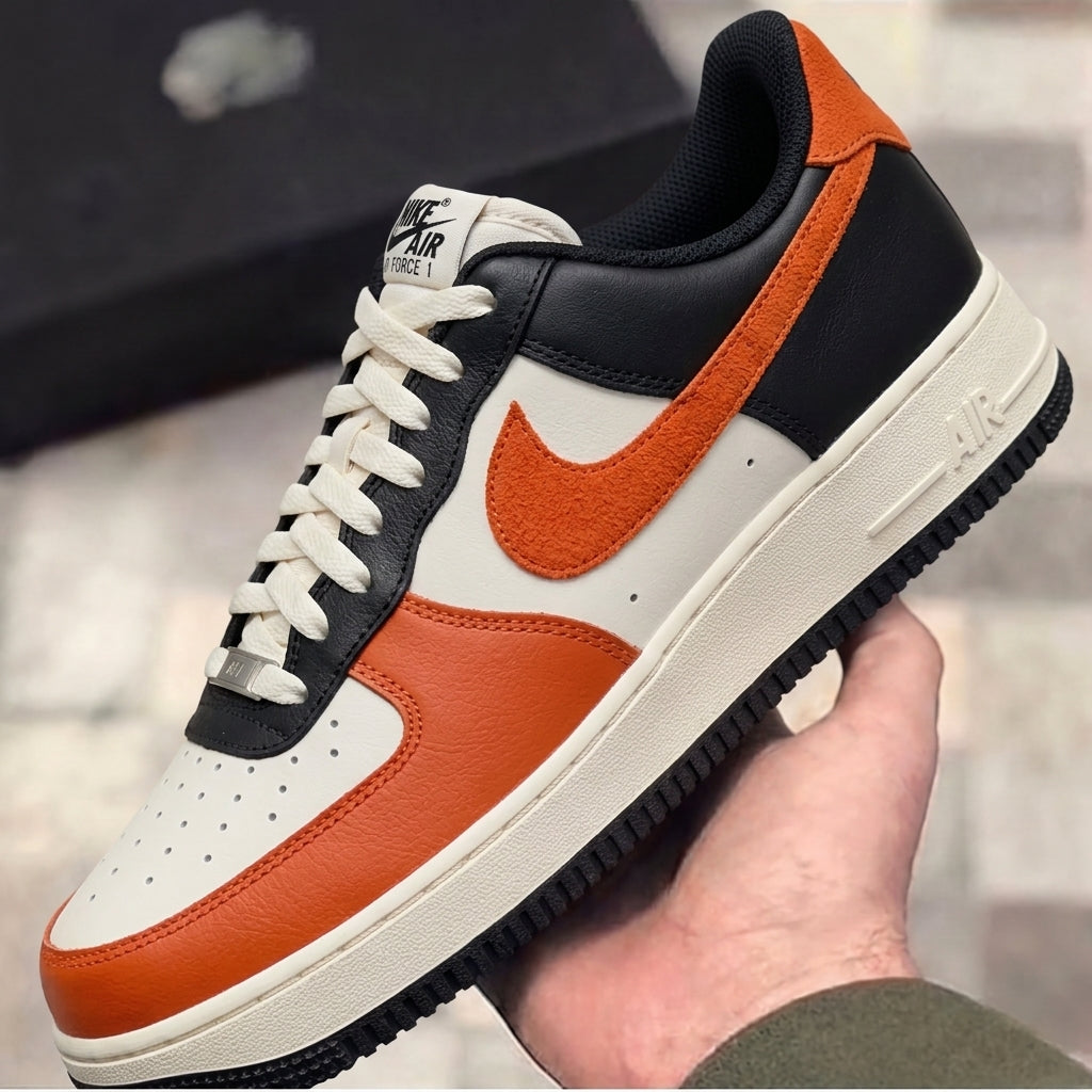 Custom Air Force 1 Orange Black