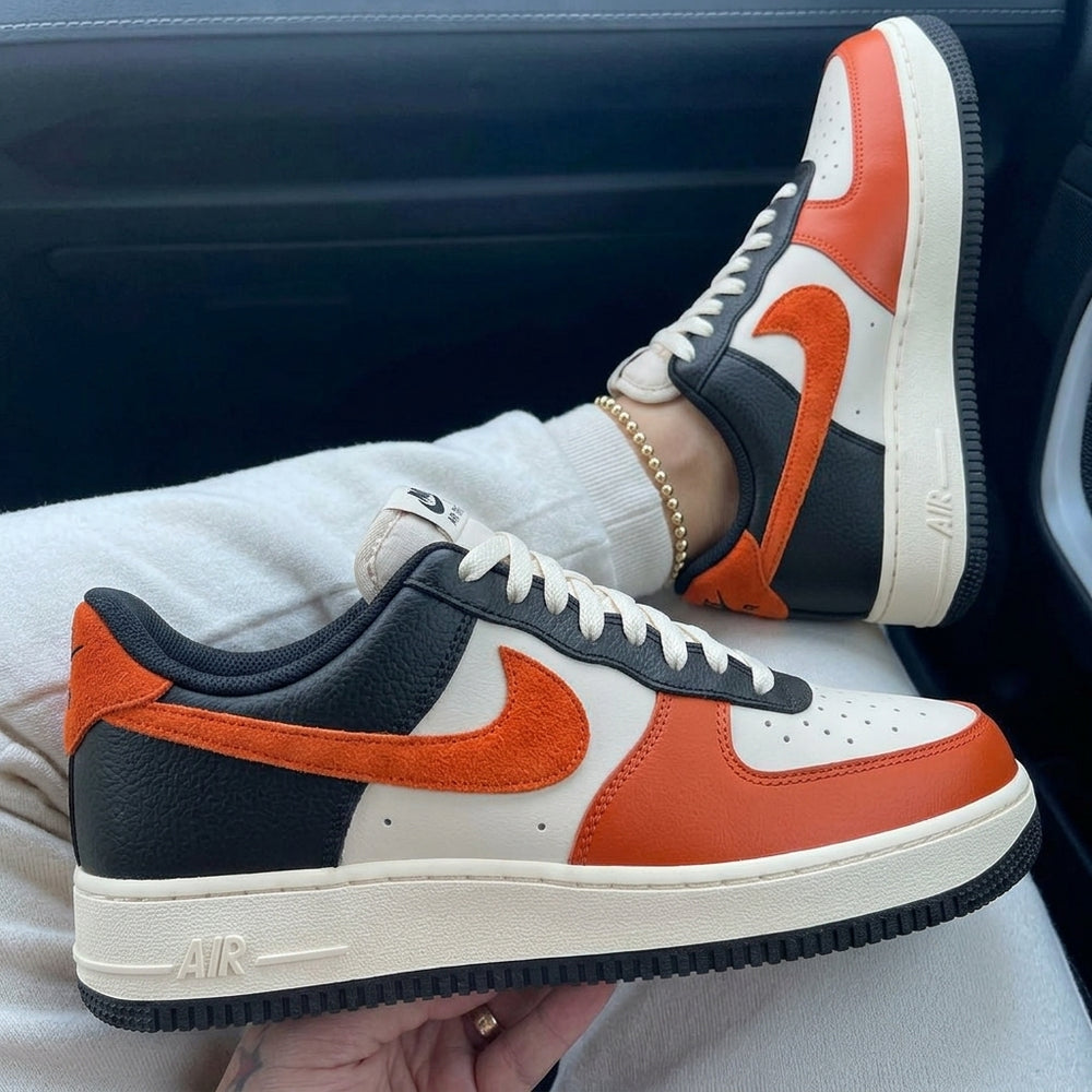 Custom Air Force 1 Orange Black