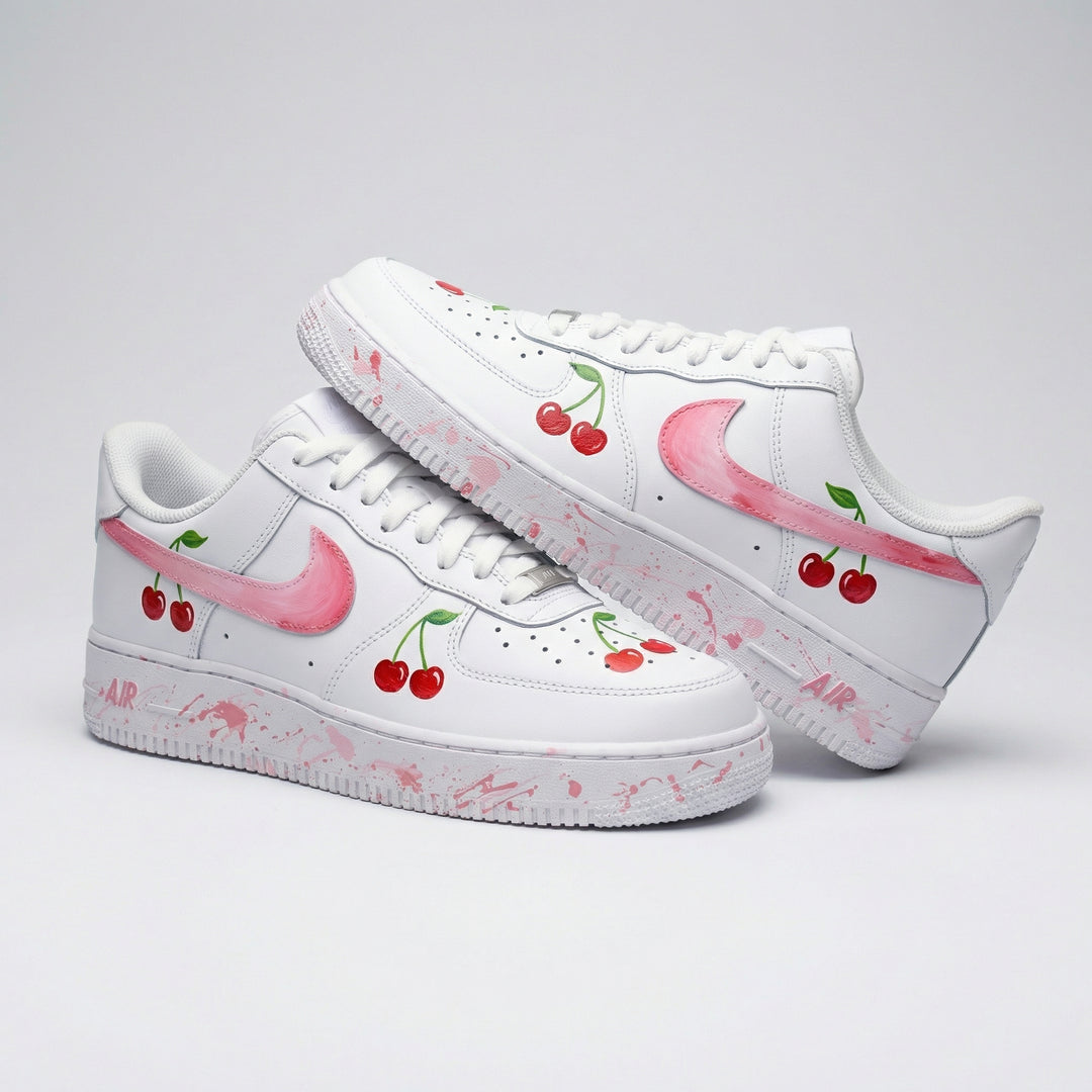 Custom Air Force 1 Pink Cherry Design