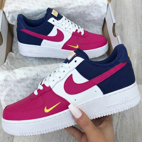 Custom Air Force 1 Pink Navy Design