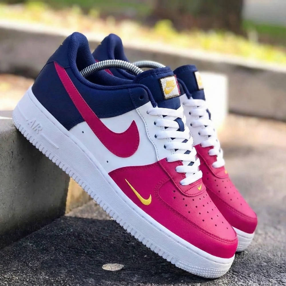 Custom Air Force 1 Pink Navy Design