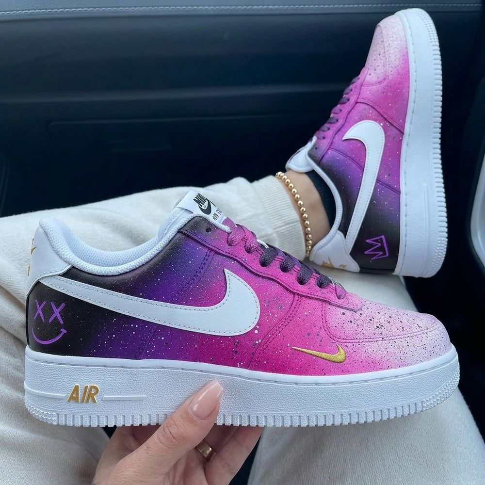 Custom Air Force 1 Pink Purple Galaxy