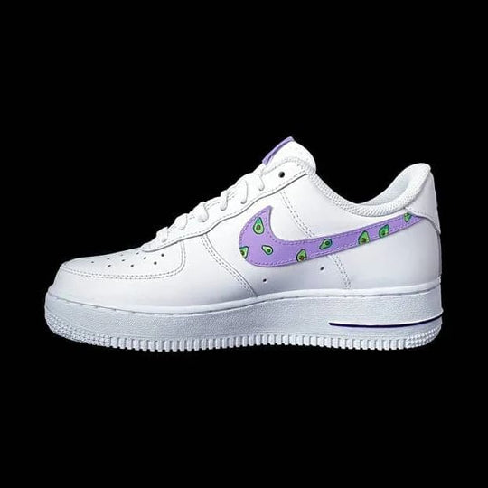 Custom Air Force 1 Purple Avocado Pattern