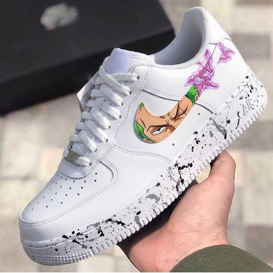 Custom Air Force 1 Purple Green One Piece Splatter