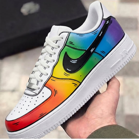 Custom Air Force 1 Rainbow Cartoon