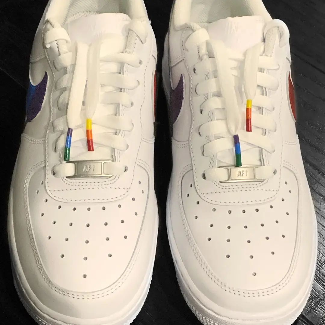 Custom Air Force 1 Rainbow Drip Design