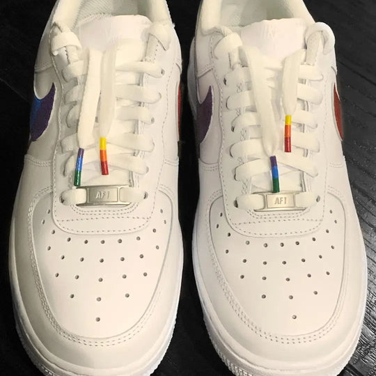 Custom Air Force 1 Rainbow Drip Design