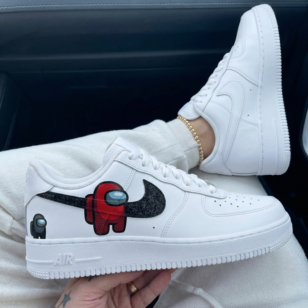 Custom Air Force 1 Red Black Among Us Characters