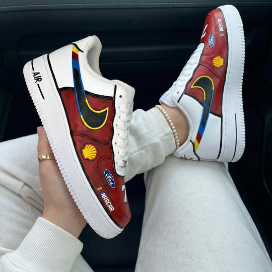 Custom Air Force 1 Red Nascar Theme
