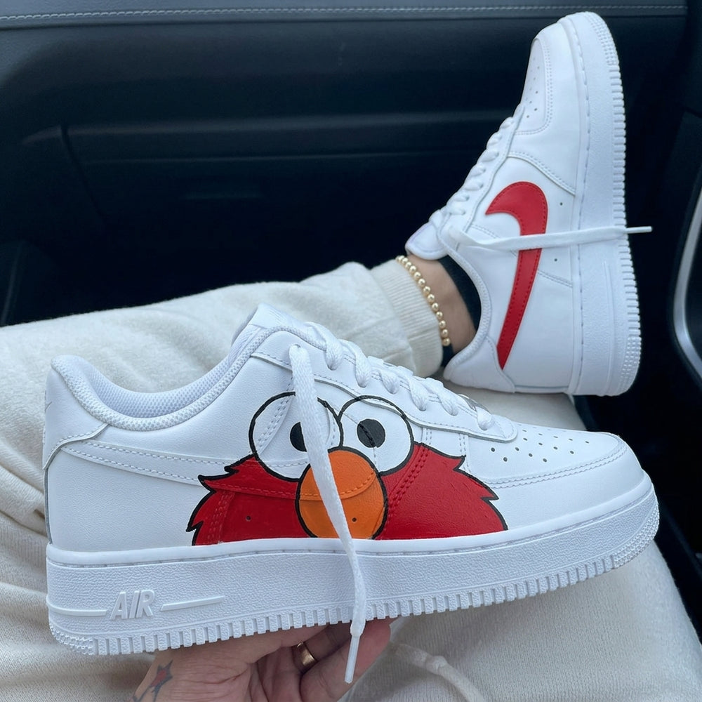 Custom Air Force 1 Red Orange Elmo