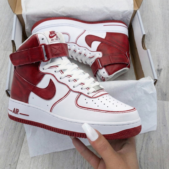 Custom Air Force 1 Red White