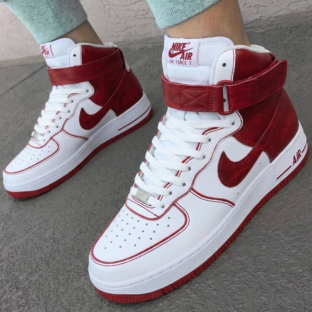 Custom Air Force 1 Red White