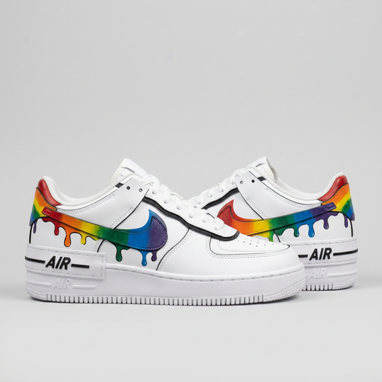 Custom Air Force 1 Shadow Rainbow Drip