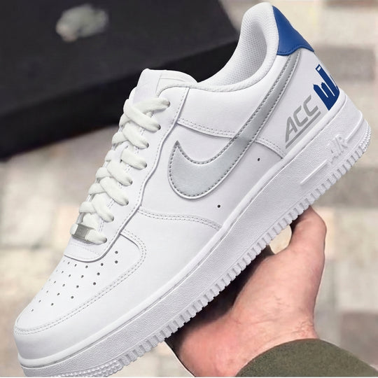 Custom Air Force 1 Silver Blue ACC Skyline