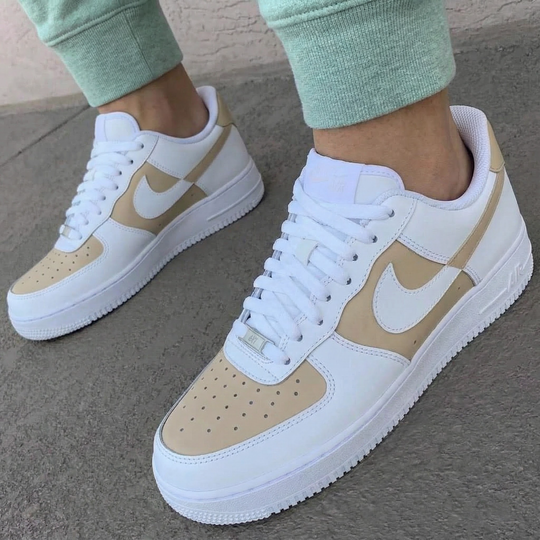 Custom Air Force 1 White Beige