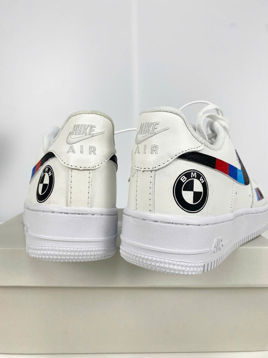 Custom Air Force 1 White Blue Black Red BMW