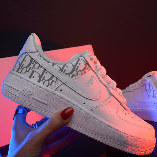 Custom Air Force 1 White Dior Logo
