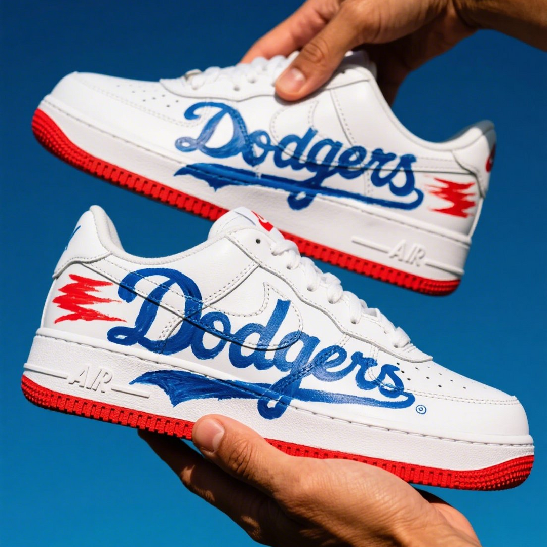 Custom Air Force 1 White Los Angeles Dodgers MLB 