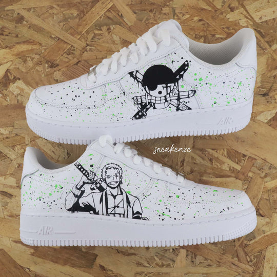 Custom Air Force 1 White One Piece Graphic Splatter