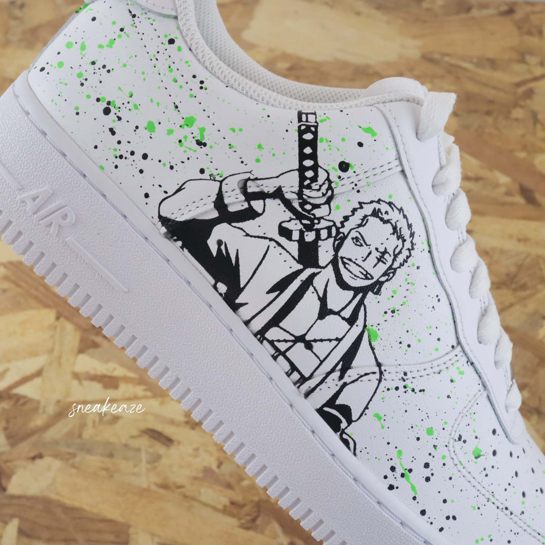 Custom Air Force 1 White One Piece Graphic Splatter