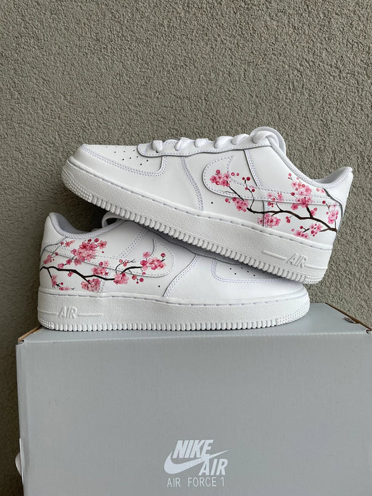 Custom Air Force 1 White Pink Cherry Blossom