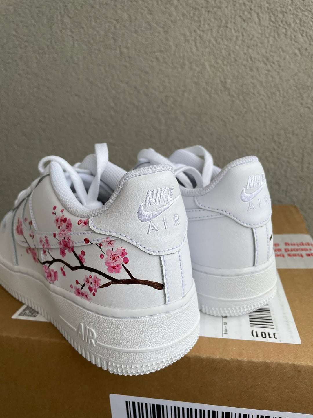 Custom Air Force 1 White Pink Cherry Blossom