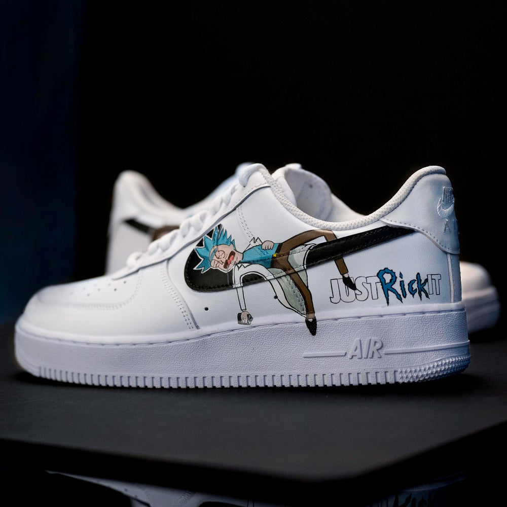 Custom Air Force 1 White Rick And Morty Cartoon Theme