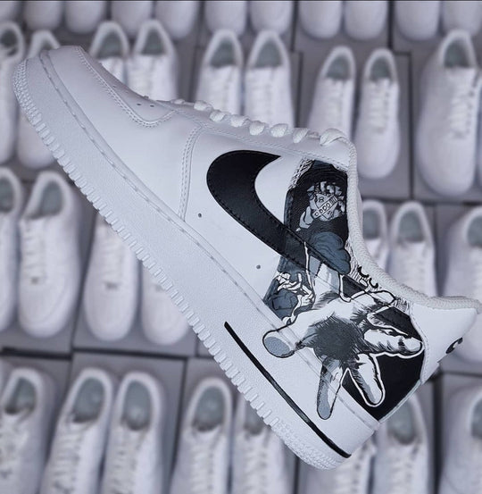 Custom Air Force 1 White Snake Pattern