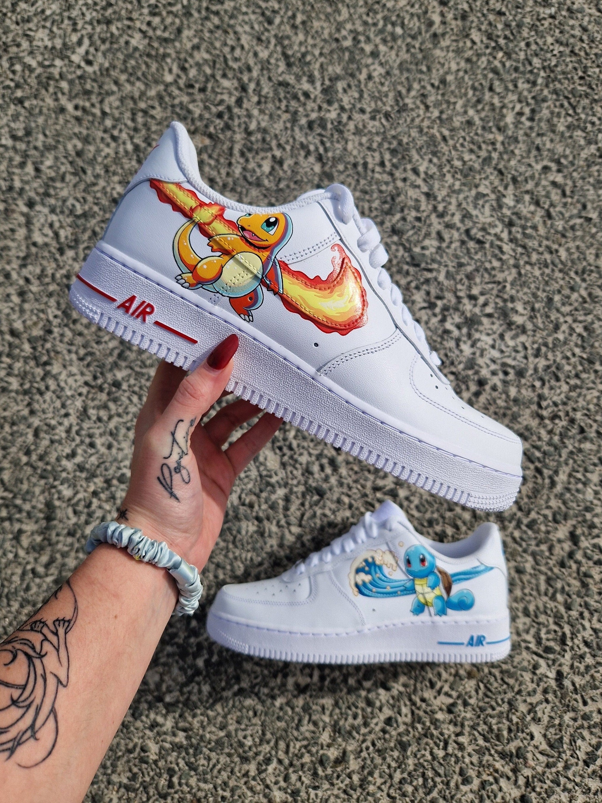 Custom Air Force 1 White With Pokemon Graphics